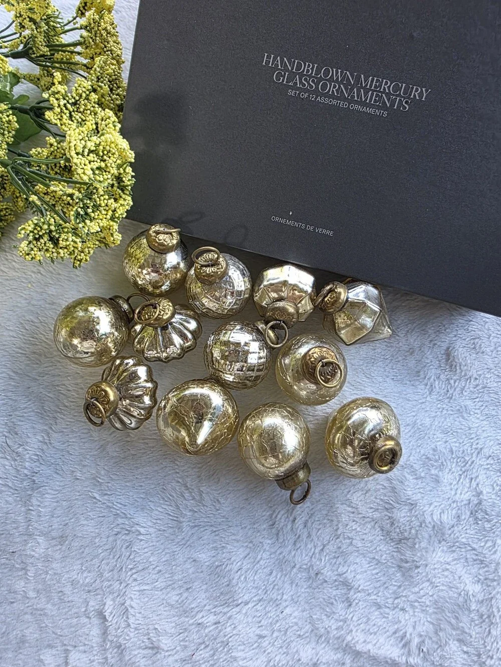 RESTORATION HARDWARE Handblown Mercury Glass Ornament